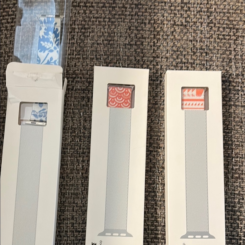 Three Solace Apple Watch Patterned Watch Bands . Set of three. Size  small NWT